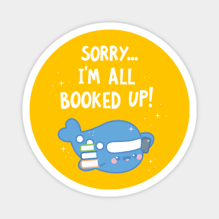 Cute Book Lovers Kawaii Style Airplane Pun Magnet